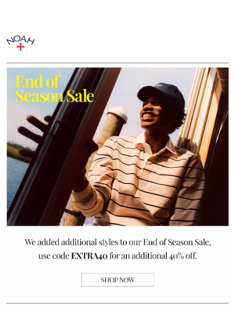 noahny newsletter: End of Season Sale
