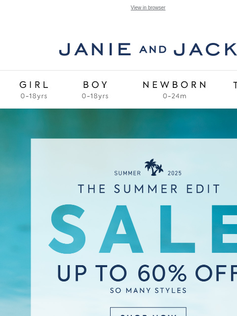 janieandjack newsletter: You get up to 60% off so many styles