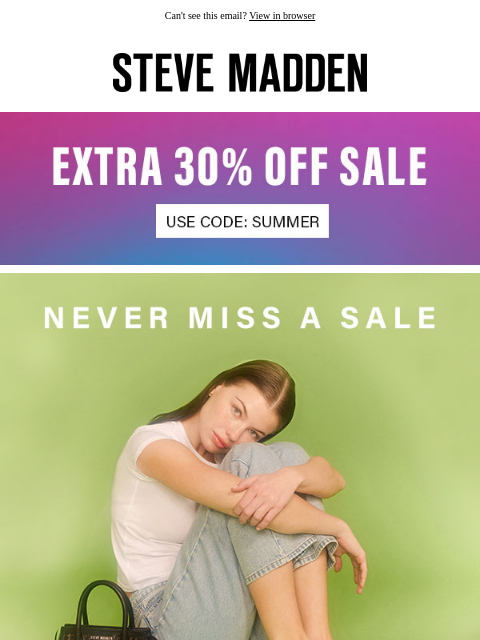 stevemadden newsletter: Spot Your Next Favorite