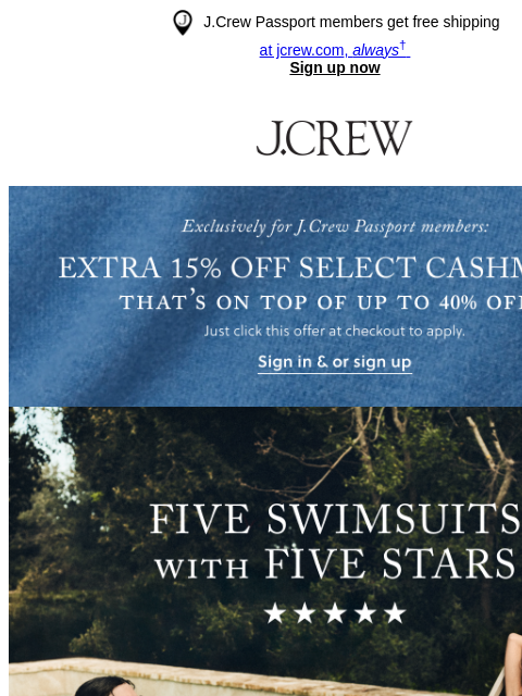 jcrew newsletter: ''The most confident I’ve felt in a swimsuit in ye...