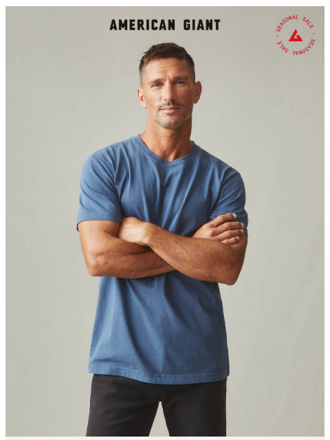 american-giant newsletter: Sale Spotlight: Men's Vintage Tees Offer