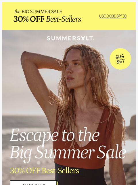 summersalt newsletter: Summer Sale Energy 🌴☀️🍉👙