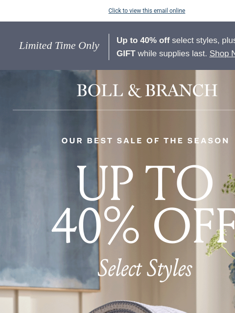 bollandbranch newsletter: Best sale until Black Friday 🖤