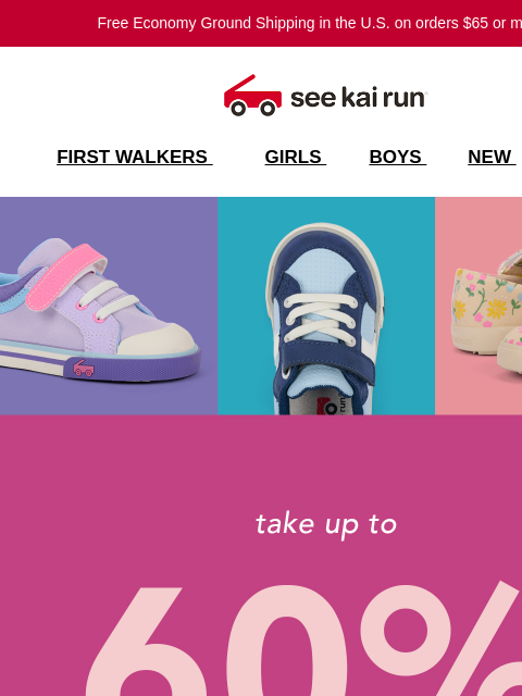 seekairun newsletter: Up to 60% Off Your Kids' Favorite Shoes – While Th...