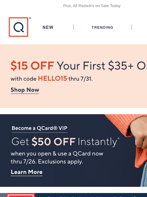 qvcemail newsletter: Prime Dinner Option! Rastelli's TSV®
