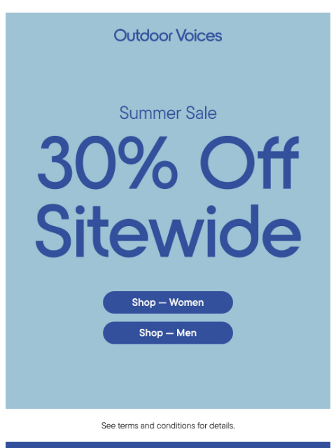 outdoorvoices newsletter: SUMMER'S NOT OVER YET​