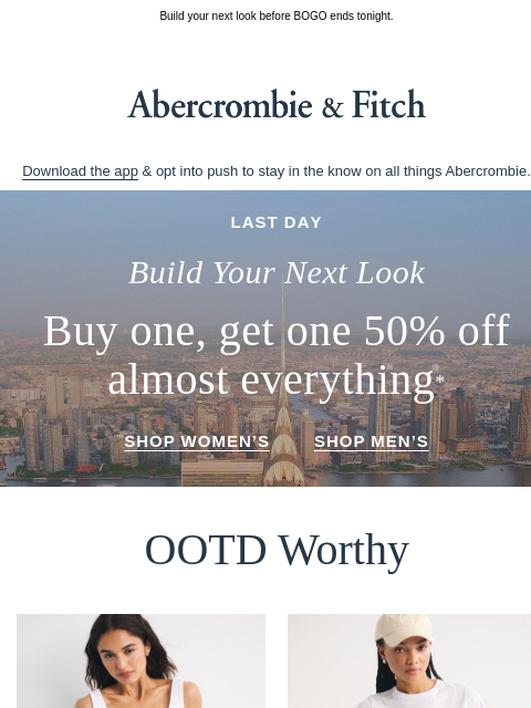 abercrombie newsletter: Ending on a high note.