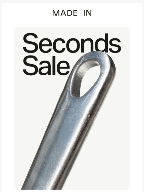 madeincookware newsletter: Up to 70% off Factory Seconds