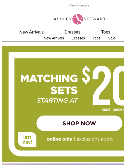 ashleystewart newsletter: Let's make this SIMPLE ✔️ LAST DAY $20+ Sets
