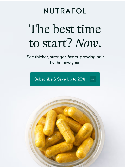 nutrafol newsletter: Future you will thank you.