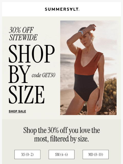 summersalt newsletter: Your Size Is 30% OFF