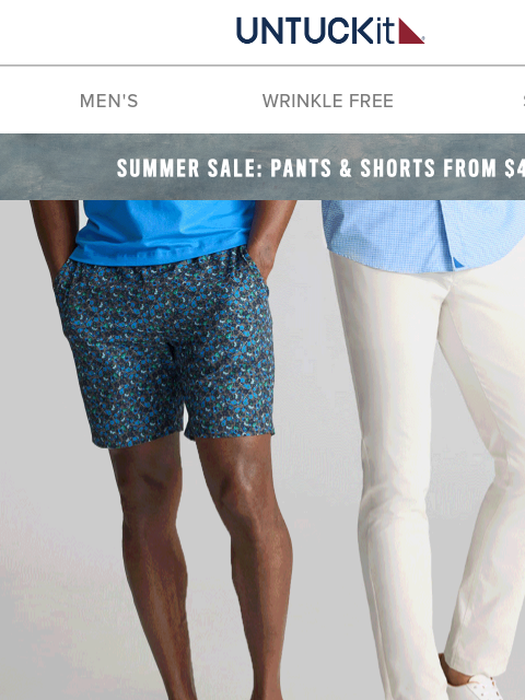 untuckit newsletter: All Your New Favorite Pants & Shorts On Sale From ...