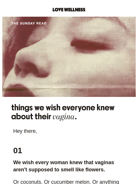 lovewellness newsletter: Things We Wish Every Woman Knew About Her Vagina