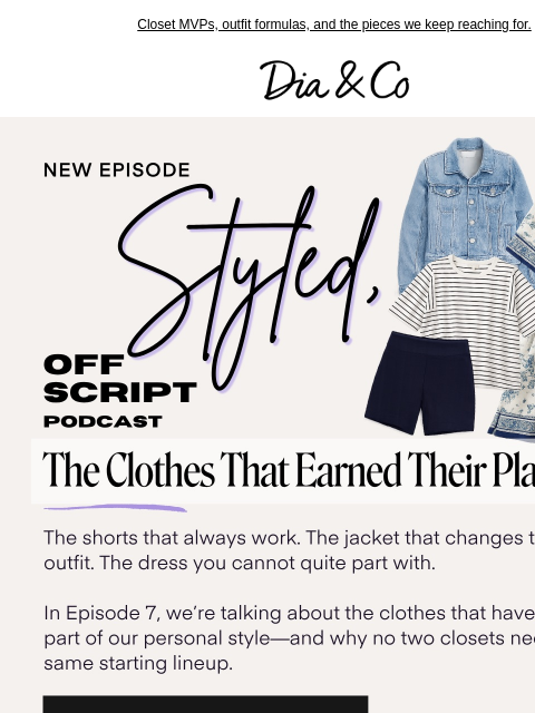 dia newsletter: The clothes that earned their place