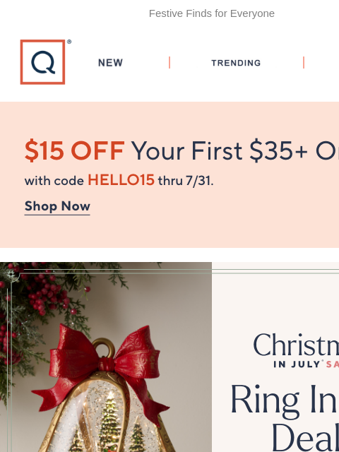 qvcemail newsletter: Final Countdown for Christmas in July®