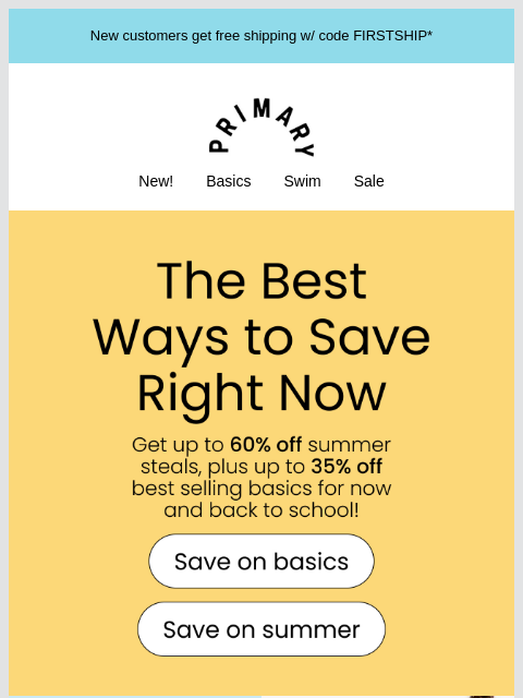 primary newsletter: LOTS on sale: Here's what to shop now📌