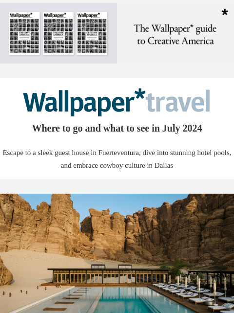 Discover the weekly Wallpaper* travel guide: where to go and what to see around the world ‌ ‌ ‌ ‌ ‌ ‌ ‌ ‌ ‌ ‌ ‌ ‌ ‌ Wallpaper* Where to go and what to see in July 2024 Escape to a sleek guest house in