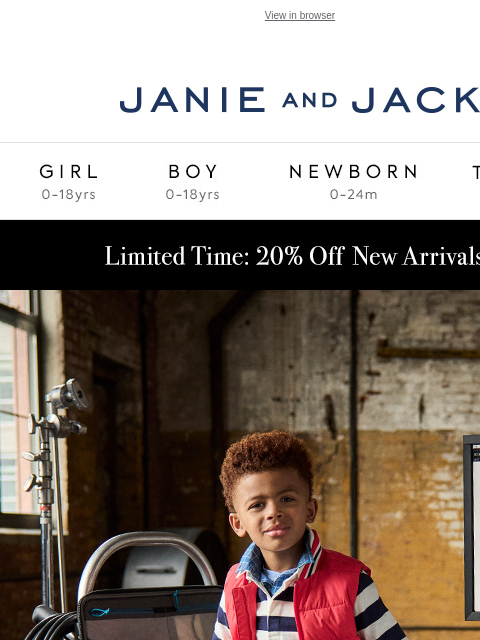 And free shipping + 20% off. View in browser Stores Janie and Jack Girl Boy Newborn Tween Janie and Jack Girl Boy Newborn Tween Girl Boy Newborn Girl Newborn Boy Accessories Sale Gift Services Refer A