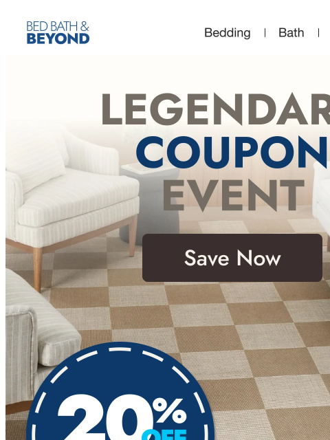 bedbathandbeyond newsletter: 20% off select faves 🤩