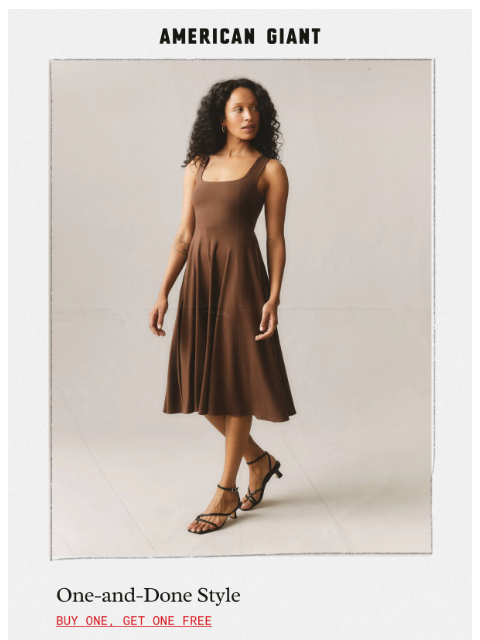 american-giant newsletter: Sale Spotlight: Dresses BOGO