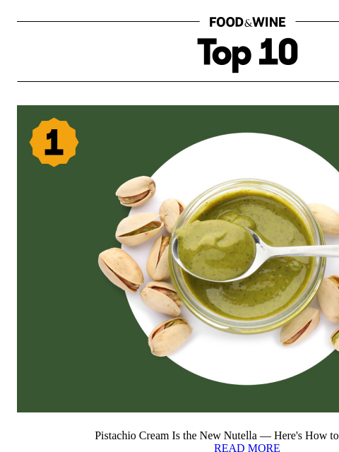 foodandwine newsletter: Pistachio Cream Is the New Nutella — Here's How to...