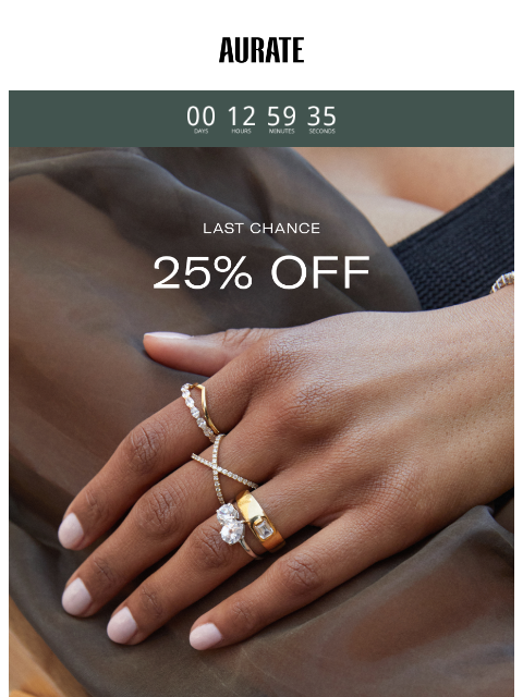 auratenewyork newsletter: 25% OFF’S MELTING AWAY