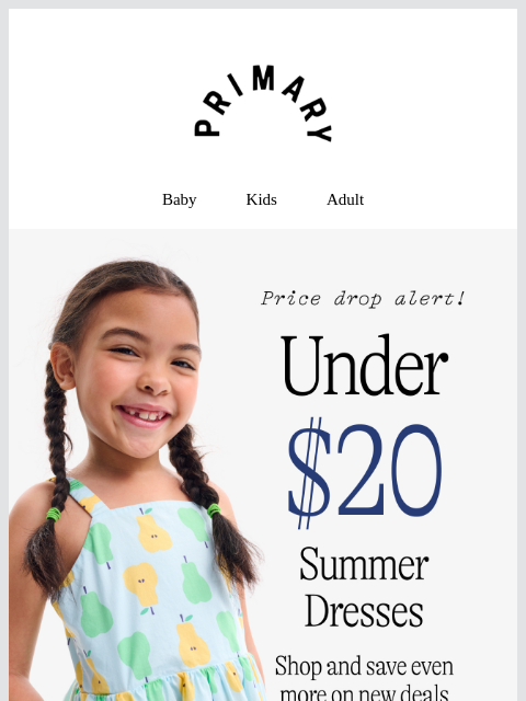 primary newsletter: Price Drop 🎉 Under $20 Dresses