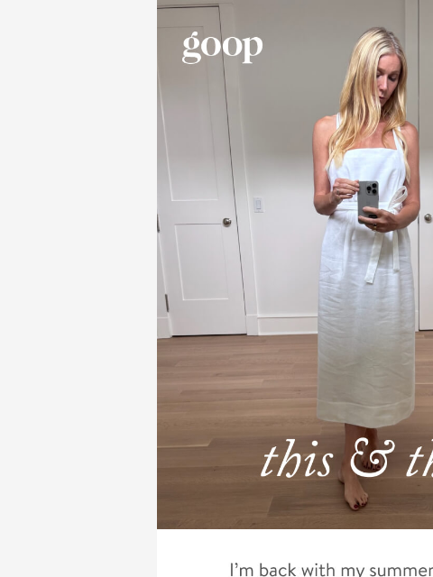 goop newsletter: this & that