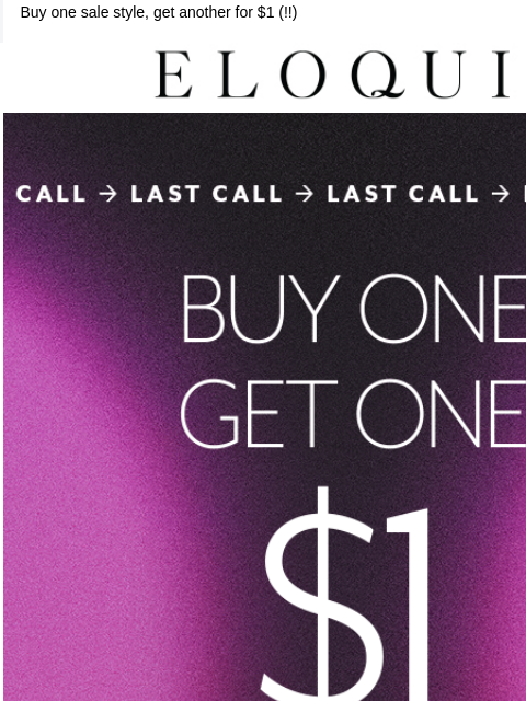 eloquii newsletter: BOGO ENDS AT MIDNIGHT