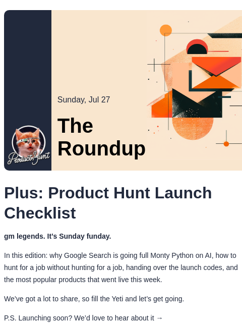 producthunt newsletter: 😸 Google Search isn't dead yet