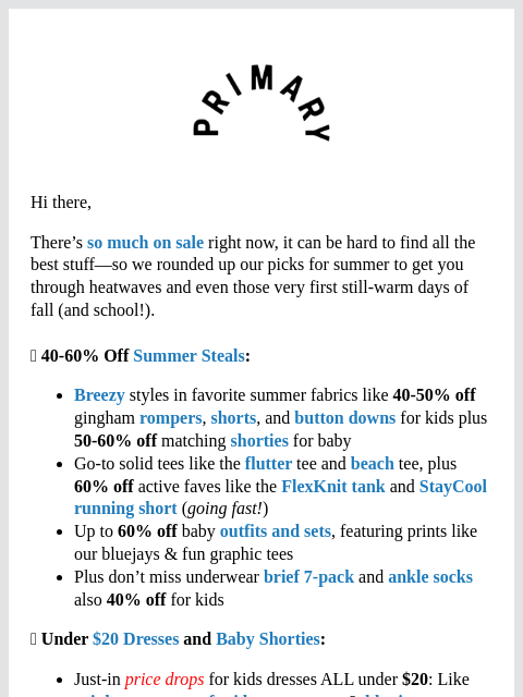 primary newsletter: Up to 60% OFF: Your Summer Savings Checklist ✅