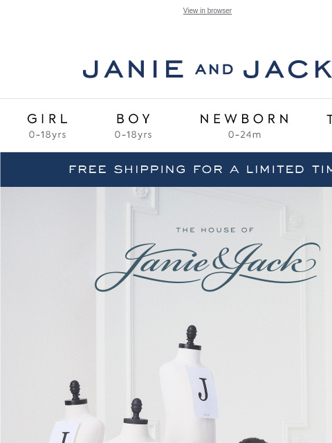 janieandjack newsletter: New for Jack: The Varsity Edit