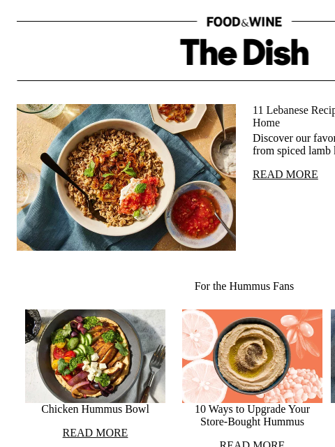 foodandwine newsletter: 11 Lebanese Recipes That Bring Bold Flavors Home
