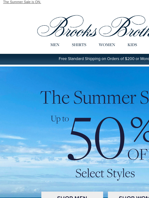 brooksbrothers newsletter: Shop while it’s hot: up to 50% off
