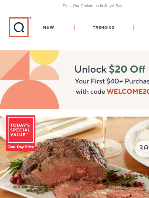 qvcemail newsletter: Plan Your Holiday Menu with Rastelli’s + Get $20 O...