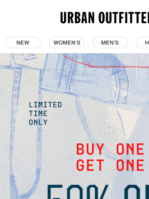 urbanoutfitters newsletter: mix & match: BOGO 50% Off BDG Jeans