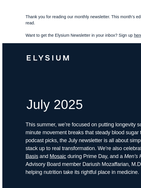 elysiumhealth newsletter: “The anti-aging supplement that anti-aging experts...
