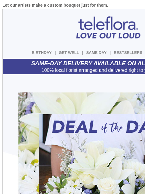 teleflora newsletter: Re: You Just Got $10