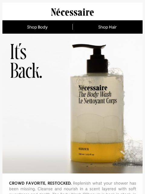 necessaire newsletter: It’s Finally Back