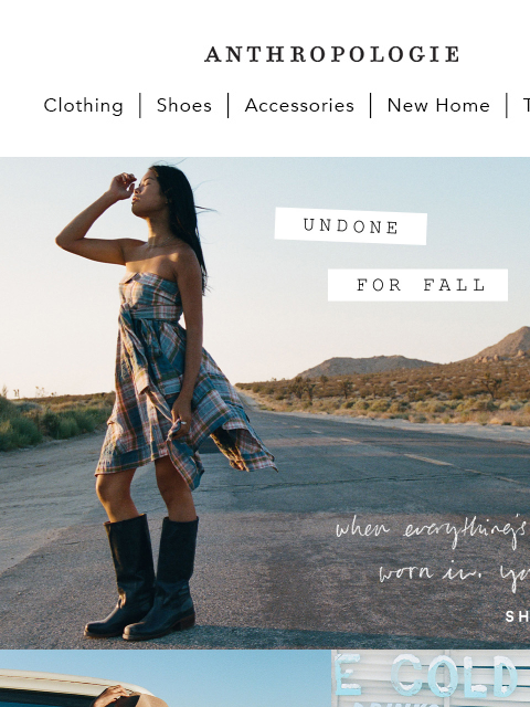 anthropologie newsletter: New styles for the scenic route