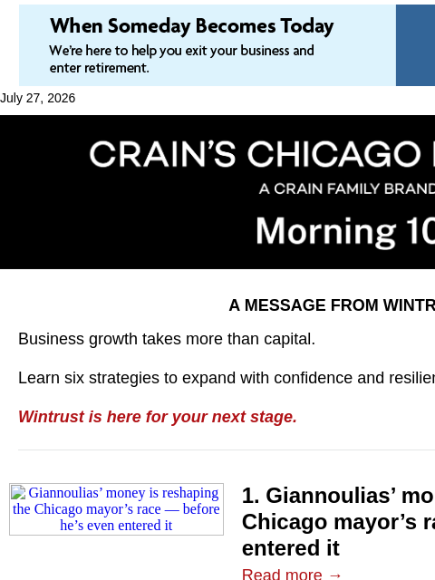 crainalerts newsletter: Alexi Giannoulias' $22M war chest