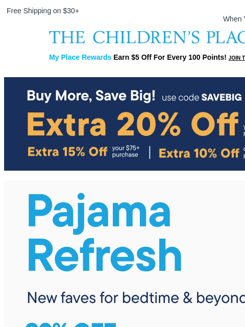 childrensplace newsletter: New PJs just dropped 😴