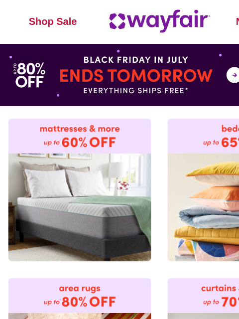 wayfair newsletter: ⏰ Less than 48 hours ⏰ SHOP DOORBUSTERS