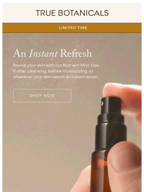 truebotanicals newsletter: Your skin will drink this up