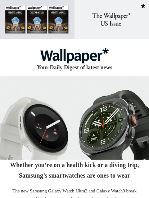 futureplc newsletter: New smartwatches for your health kick or diving tr...