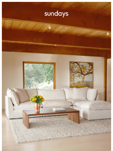 sundays-company newsletter: The Sofa That Feels Like Home