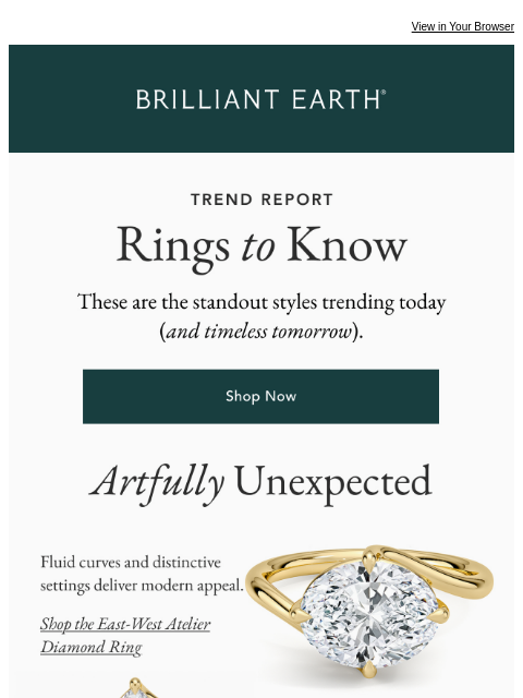 brilliantearth newsletter: The engagement ring inspo you need