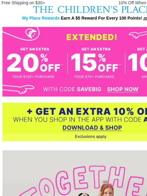 childrensplace newsletter: Up to 40% off NEW Activewear Fabrics + Details! 🎀