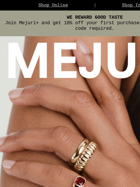 mejuri newsletter: New In: Signet Pinky Rings