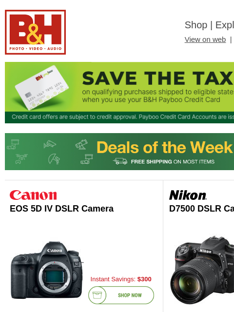 bhphotovideo newsletter: 🔥 Hot Summer Savings on Cameras, Lenses, Tripods,...